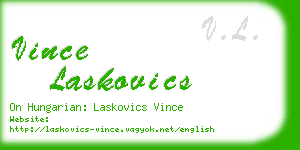 vince laskovics business card